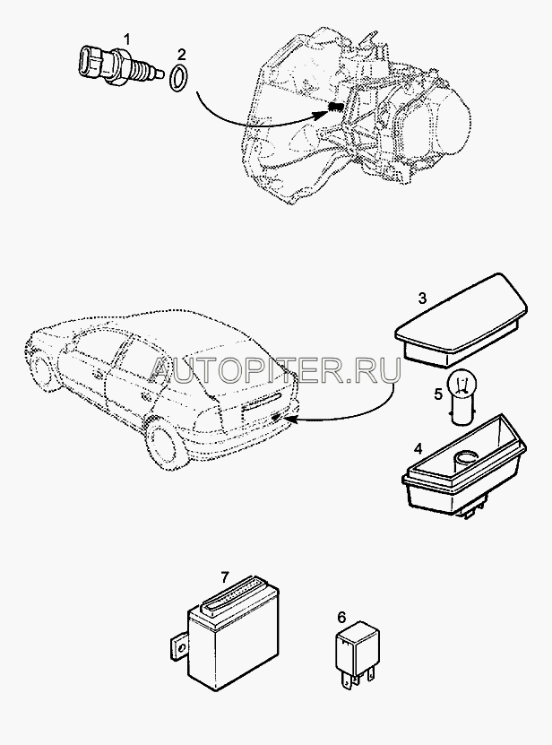 Датчик заднего хода 1239271 General Motors