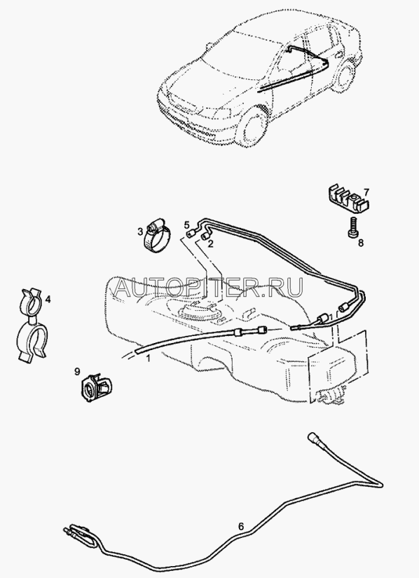 Хомут шланга 2094318 General Motors