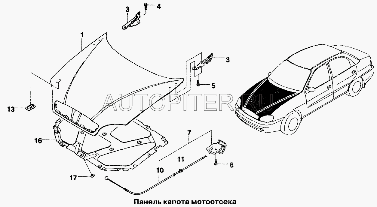 Шумоизоляция капота 96378317 General Motors