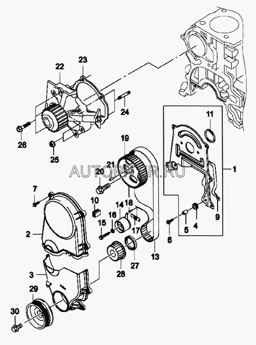 Помпа водяная  Chevrolet Matiz II/Aveo 1,2 SOHC 96518977 General Motors