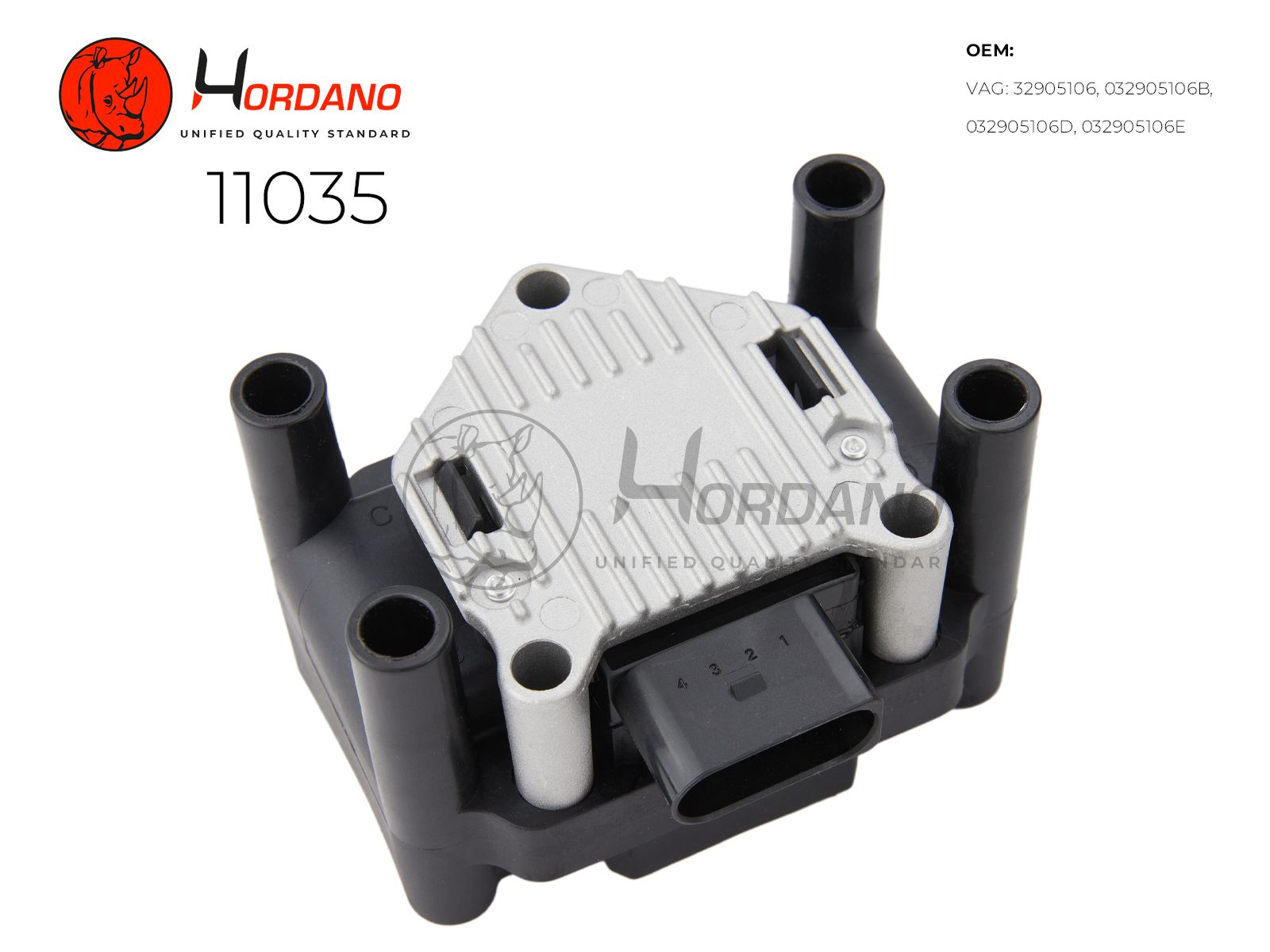 Катушка зажигания VW GOLF V (1K1) Хэтчбэк 10.03-09.08 1,6 11035 Hordano