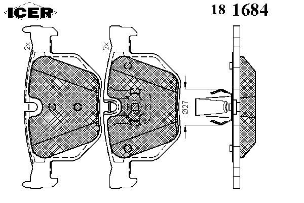 Колодки icer bmw