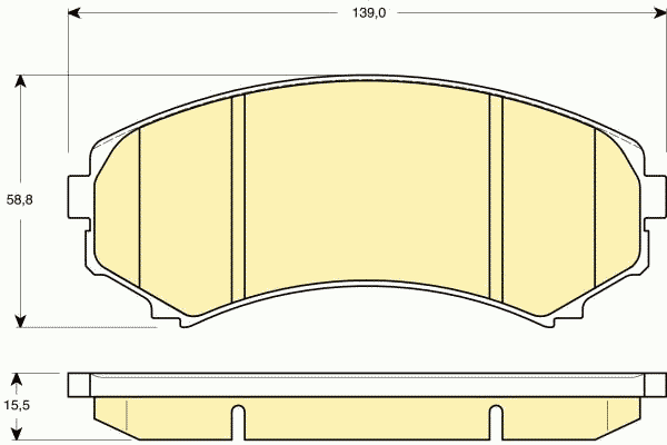 Комплект тормозных колодок, дисковый тормоз 6132469 Girling