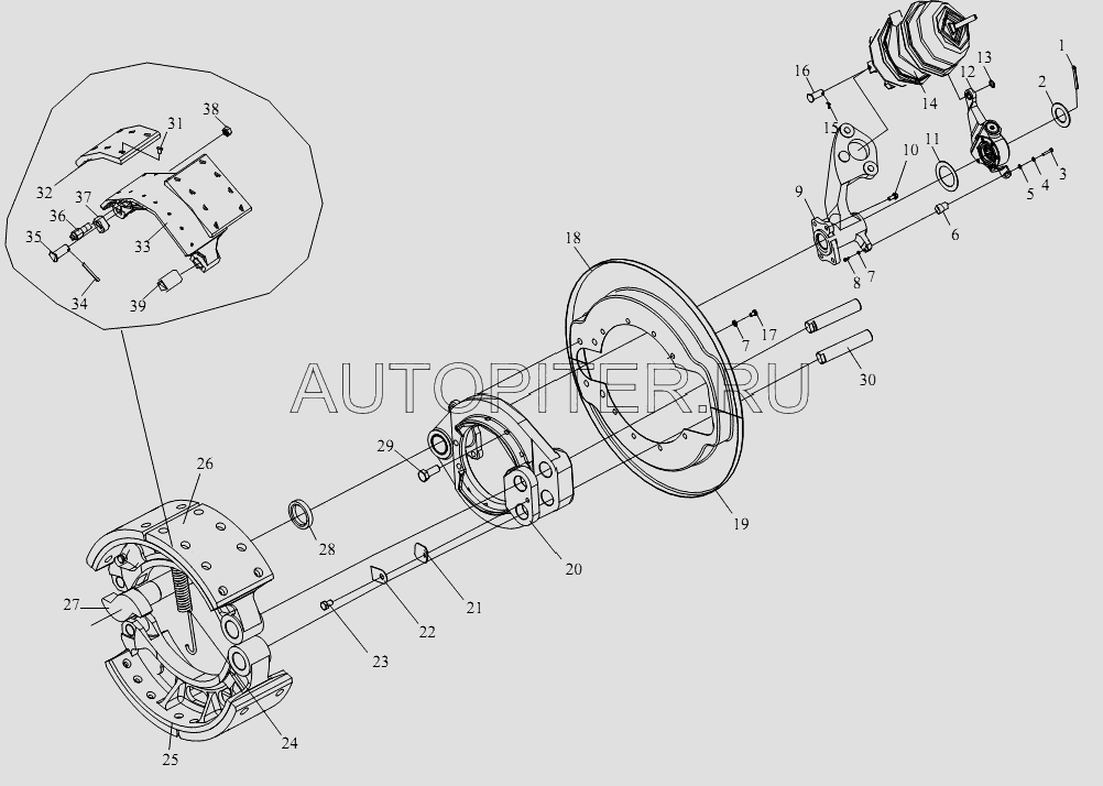 Колодка тормозная передняя в сборе FAW J5 35013914e Faw