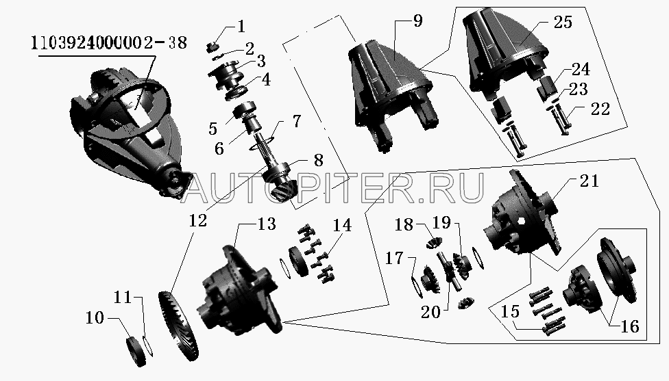 Подшипник роликовый конический однорядный 32*75*30 (323/32CN) Jiangling 3cb Foton