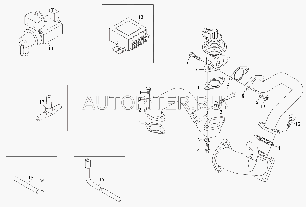 Прокладка трубки EGR FOTON 1039 1049С (E049367000013) e049367000013 Foton