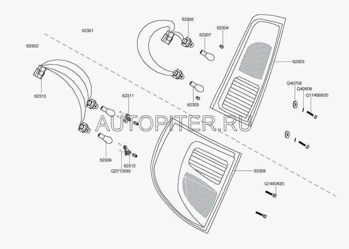 Фонарь задний правый верхний на крыло HOVER 4133210K00 Great Wall