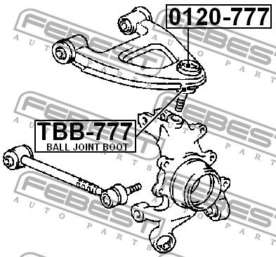 Опора шаровая заднего рычага 0120777 Febest