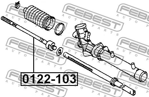 Тяга рулевая с г/у для Toyota Corolla E11 1997-2001 0122103 Febest