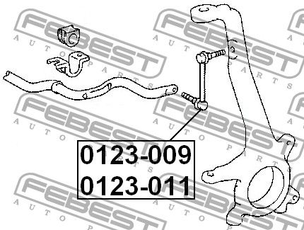 Стойка переднего стабилизатора левая для Toyota Fortuner 2015> 0123011 Febest