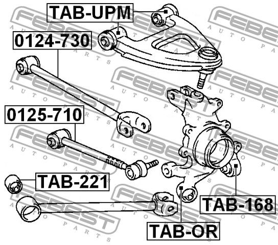 Тяга задняя поперечная для Toyota MR II SW20 1989-2000 0125710 Febest