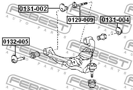 Гайка развала для Toyota FJ Cruiser 2006> 0131002 Febest