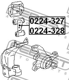 Рычаг передний верхний правый для Nissan Primera W10 1990-1998 0224327 Febest