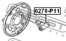 Цилиндр тормозной для Nissan Primera P11E 1996-2002 0278P11 Febest