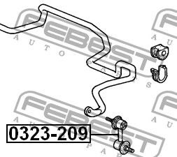 Стойка переднего стабилизатора для Honda Civic (EJ, EK Sed+3HB) 1995-2001 0323209 Febest