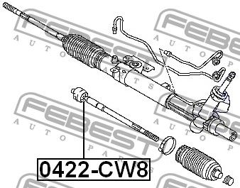 Тяга рулевая 0422-CW8 0422CW8 Febest