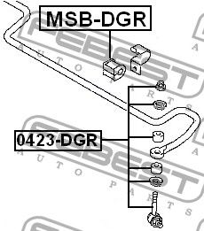 Тяга стабилизатора задняя 0423DGR Febest