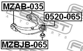 Шаровая опора 0520065 Febest