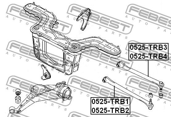 Тяга задняя нижняя левая 0525TRB3 Febest