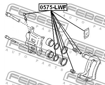Ремкомплект суппорта тормозного переднего MAZDA MP 0575LWF Febest