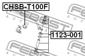 Тяга стабилизатора передняя CHEVROLET LANOS (T100) 1123001 Febest