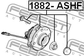 Ступица с подшипником OPEL ASTRA H 04- пер.(4 отверстия) 1882ashf Febest