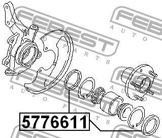 Сальник передней ступицы для Nissan Serena C23M 1992-2001 5776611 Febest