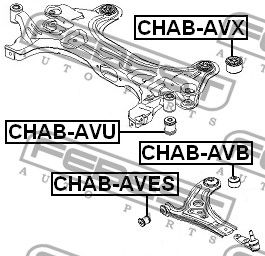 Сайлентблок передней балки для ZAZ Vida 2012-2016 CHABAVX Febest