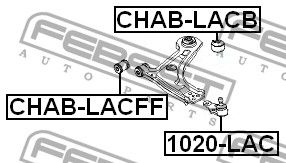 Сайлентблок переднего рычага задний для Daewoo Rezzo 2000-2011 CHABLACB Febest