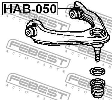 Сайлентблок рычага верхнего HAB050 Febest