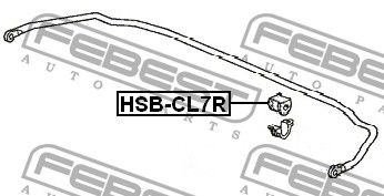 Втулка (сайлентблок) заднего стабилизатора для Honda Accord Coupe USA 2003-2008 HSBCL7R Febest