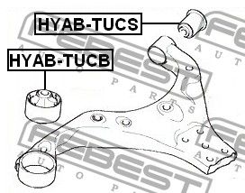 Сайлентблок переднего рычага для Hyundai Veloster 2011-2017 HYABTUCB Febest