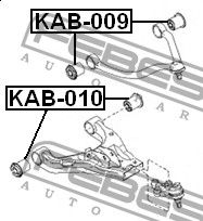 Сайлентблок нижнего рычага для Kia Sorento 2002-2009 kab010 Febest