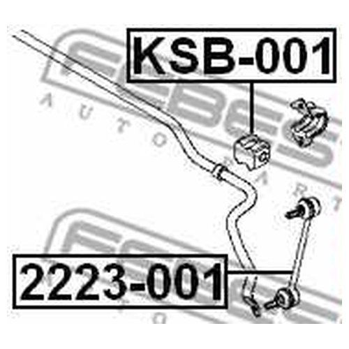Втулка (сайлентблок) заднего стабилизатора для Kia Carens 2006-2012 KSB001 Febest
