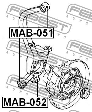 Сайлентблок рычага подвески MAB052 Febest