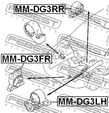 Подвеска MMDG3RR Febest