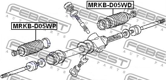 Пыльник рулевой рейки для Hyundai Tiburon 1996-2002 MRKBD05WD Febest