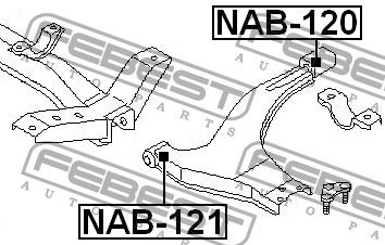 Сайлентблок NAB-121 NAB121 Febest