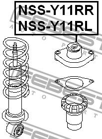 Опора заднего амортизатора NSSY11RR Febest