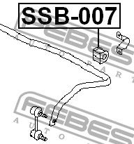 Втулка (сайлентблок) заднего стабилизатора для Subaru Legacy Outback (B13) 2003-2009 SSB007 Febest