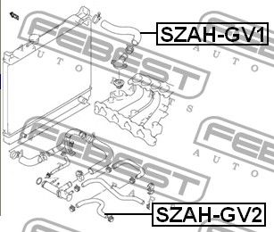 Шланг отопителя для Suzuki X-90 (EL) 1995-1999 SZAHGV2 Febest