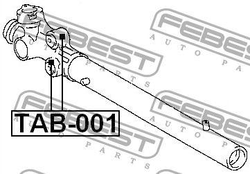 Сайлентблок рулевой рейки tab001 Febest