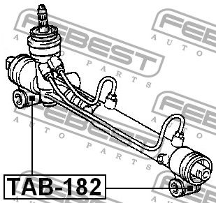 Сайлентблок рулевой рейки tab182 Febest