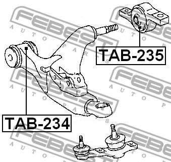 Сайлентблок переднего рычага задний для Lexus IS 250/350 2005-2013 TAB235 Febest