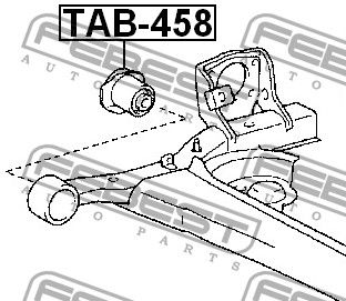 Сайлентблок задней балки правый для Toyota Yaris 2005-2011 tab458 Febest