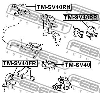 Подвеска TMSV40RR Febest