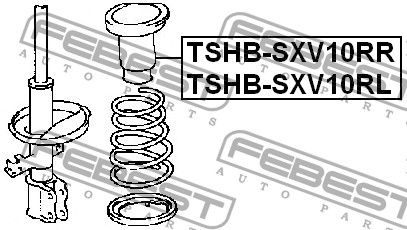 Пыльник амортизатора задний правый (TOYOTA CAMRY S TSHBSXV10RR Febest