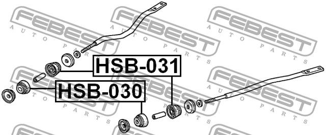 Втулка сайлентблока реактивной тяги для Honda Prelude 1996-2001 HSB031 Febest