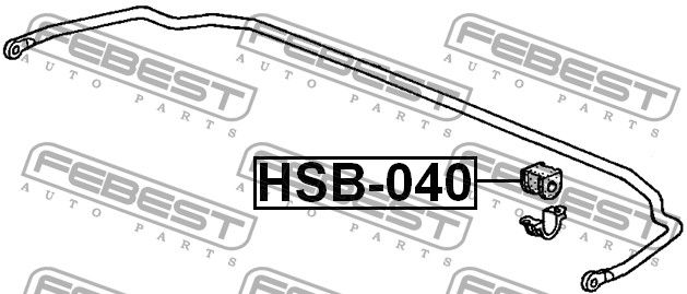 Втулка (сайлентблок) заднего стабилизатора для Honda Accord Coupe USA 2003-2008 HSB040 Febest