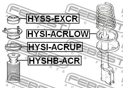 Опора заднего амортизатора для Hyundai Accent II (+ТАГАЗ) 2000-2012 hyssexcr Febest